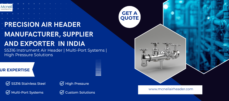 Air Header Manufacturer, Supplier and exporter in India | SS316 Instrument Air Header Manifold – Mcneil Air Header